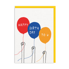 Ohh-Deer Happy Birthday To U Balloons Card