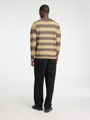 Selected Homme Rai Knit Relaxed Ombre Crew Neck - Starfish/Chocolate