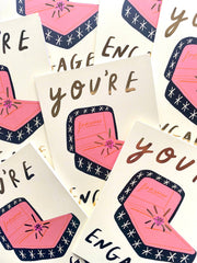 Kerrie Illustrates You're Engaged Card 