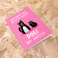 Lucy Maggie Designs Dogs Invited Birthday Card