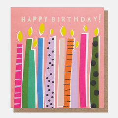 Caroline Gardner - Colourful Candles Happy Birthday Card