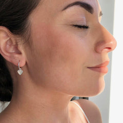 Lisa Angel Tiny Heart Hoop Earrings - Sterling Silver