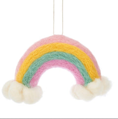 Sass and Belle - Wonderland Rainbow And Clouds Hanging Felt Decoration