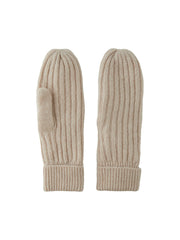 Pieces Jeslin Wool Mittens - Whitecaps Grey