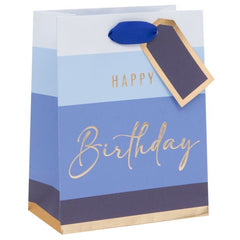 Glick Medium Happy Birthday Stripe Gift Bag