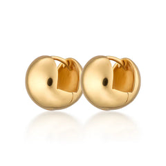 Scream Pretty - Gold Dome Ball Huggie Earrings