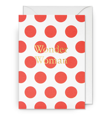 Lagos Design Wonder Woman Polka Dot Greeting Card