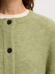 Selected Femme Lulu Knit Short Cardigan - Lint/ Melange