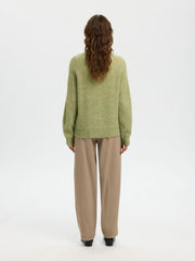 Selected Femme Lulu Knit Short Cardigan - Lint/ Melange