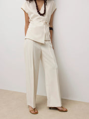 Aware Vannah Straight Pant - White/ Birch