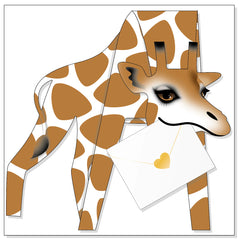 Special Delivery Hi Giraffe 3D Greeting Card