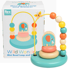 Rex Mini Bead Loop and Stacker Toy - Wild Wonders