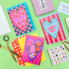 Kerrie Illustrates I'm Here For You Patterned Heart Greeting Card
