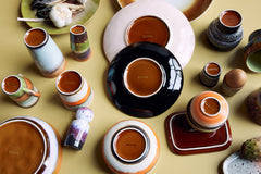 HKliving 70's Ceramics Lungo Mugs Basalt - Set of 2