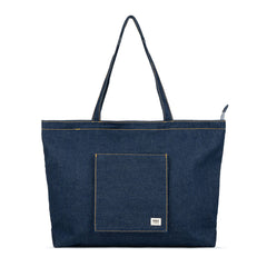 Roka Portobello Large Cotton Bag - Dark Wash Denim