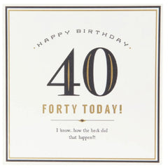 Pigment Productions How The Heck 40th Birthday Card