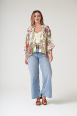 One Hundred Stars Boho Garden Ecru Kimono