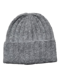 Numph Regatta Knitted Hat - Medium Grey Melange