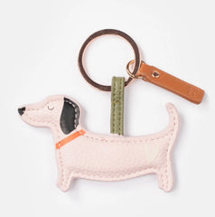 Caroline Gardner Pale Pink Sausage Dog Keyring