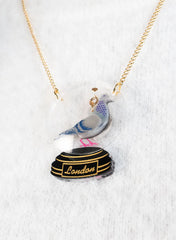 Tatty Devine - Pigeon Snow Globe Necklace