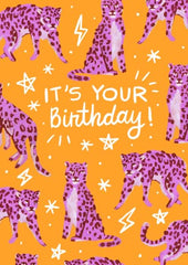 Kelly Dillon Birthday Leopard Card