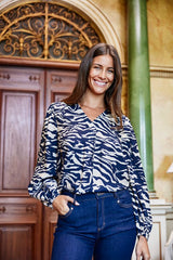 Fransa Ariana Blouse - Navy Blazer