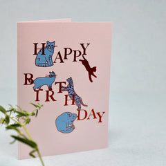 Ark Happy Birthday Cats Greeting Card