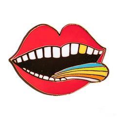 Badge Bomb Enamel Rainbow Tongue Pin
