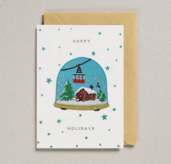 Petra Boase - Snow Dome Iron On Patch Christmas Card