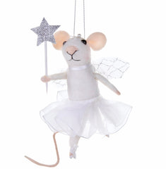 Sass and Belle - Fairy Mouse With Star Wand Felt Hanging Decoration