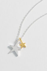 Estella Bartlett Double Hand Drawn Star Necklace