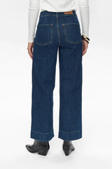 Numph Nuparis Cropped Jeans- Dark Blue Denim