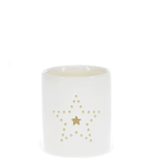 Rex Glossy Ceramic Tealight Holder - Star