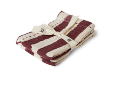 HKliving Cotton Napkins Striped Burgundy - Set of 2