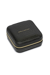 Estella Bartlett Square Jewellery Box - Black Croc