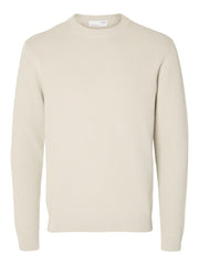 Selected Homme Dane Crew Neck Jumper - Oatmeal