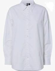 Pieces Poppy Loose Shirt - Bright White