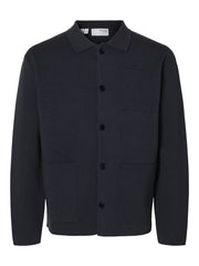 Selected Homme Mike Knit Polo Cardigan - Black