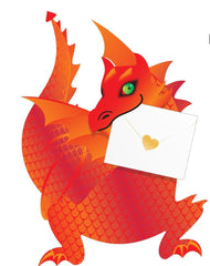 Special Delivery Flame Dragon 3D Greeting Card