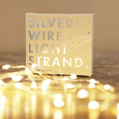 Silver Battery Powered LED Wire String Lights