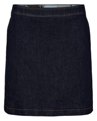 Numph Nualetta Mini Skirt - Dark Blue Denim