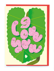 Noi Publishing- Worms And Heart Leaf Card