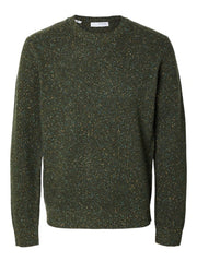 Selected Homme - Neil Knit Crew Neck - Forest Night/Neps