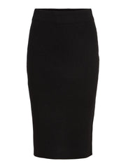 Vila Viril Pencil Knit Skirt - Black