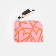Caroline Gardner - Pink Hearts Corner Purse