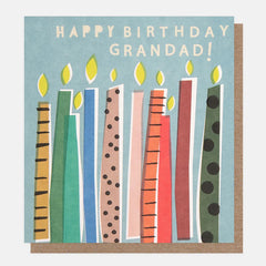 Caroline Gardner - Colourful Candles Birthday Card For Grandad