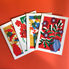 Pressed And Folded Flora 4 Greeting Card