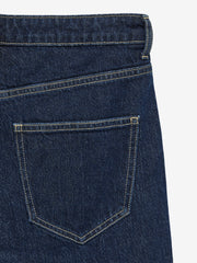 Vero Moda Tessa Fold Up Wide Fit Jeans - Dark Blue Denim