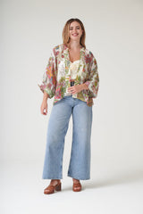 One Hundred Stars Boho Garden Ecru Kimono