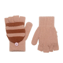 Rockahula Cosy Striped Knitted Gloves Pink 3-6